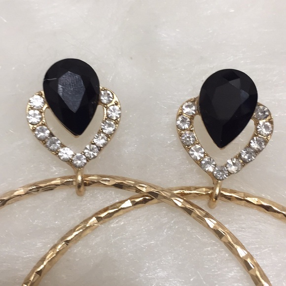 🌹Palm Beach Statement Dangle Hoop Earrings - Picture 4 of 4